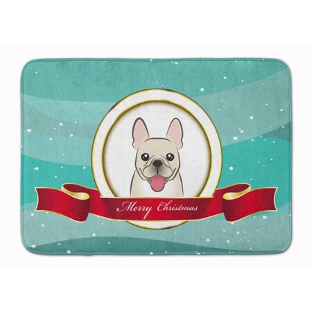 Carolines Treasures French Bulldog Merry Christmas Machine Washable Memory Foam Mat BB1548RUG